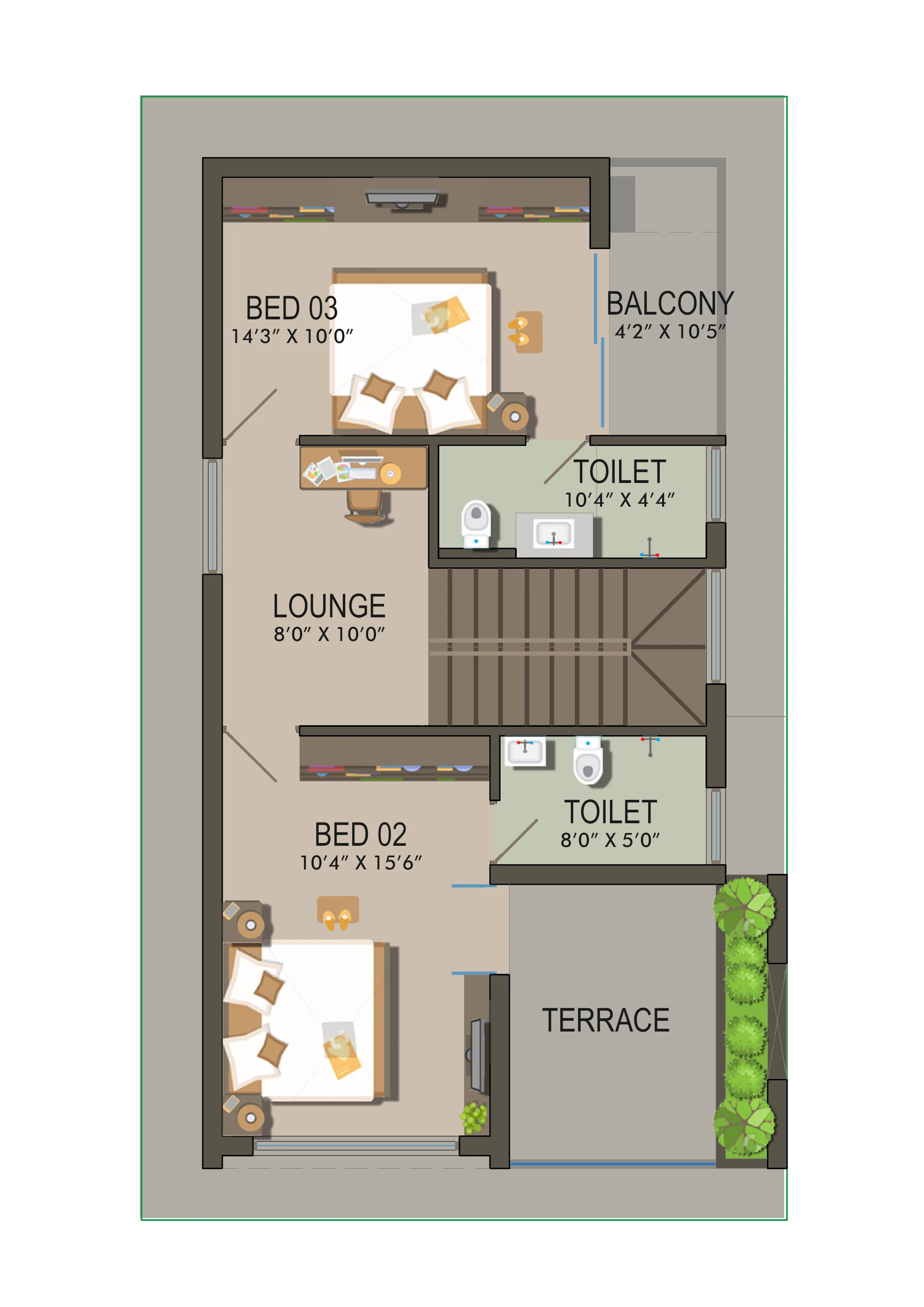 S Facing Type 1 First Floor